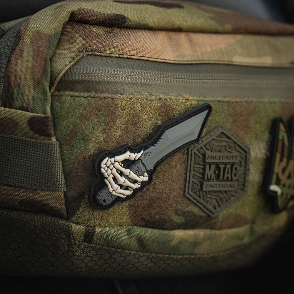 Patch Schelet Cuțit Tactic M-Tac - Grey, Detalii 3D PVC