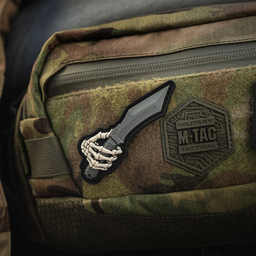 Patch Schelet Cuțit Tactic M-Tac - Grey, Detalii 3D PVC