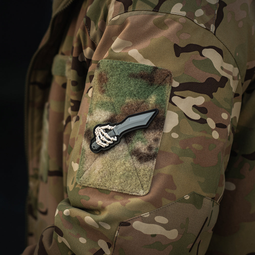 Patch Schelet Cuțit Tactic M-Tac - Grey, Detalii 3D PVC