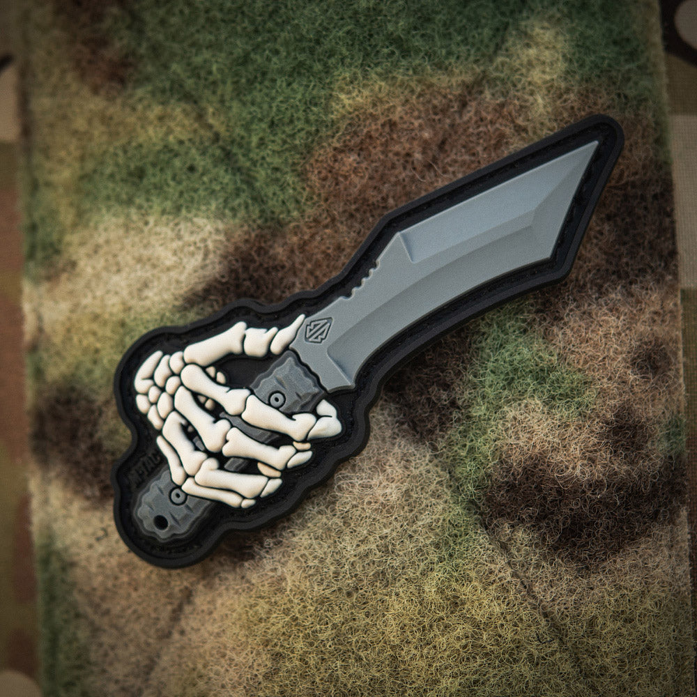 Patch Schelet Cuțit Tactic M-Tac - Grey, Detalii 3D PVC