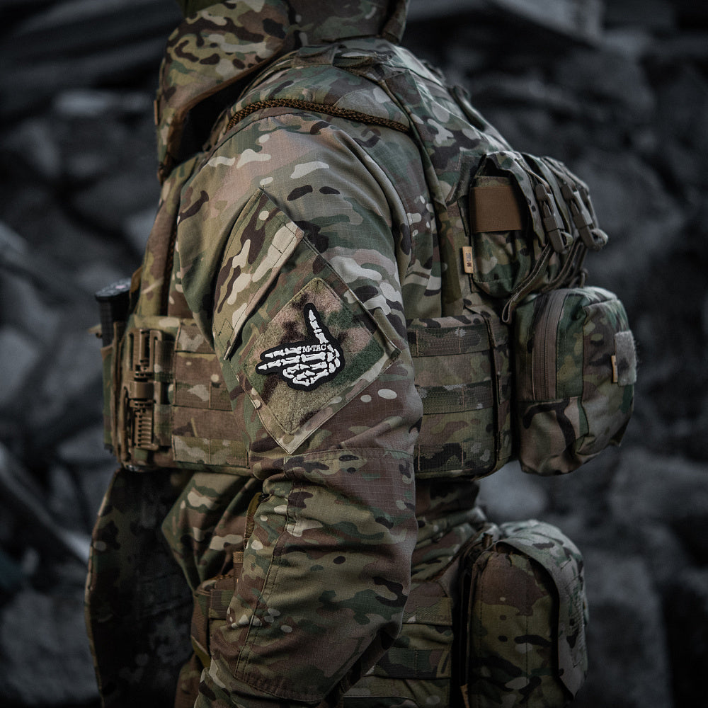 Patch Schelet Shooter M-Tac - Neagra, Fosforescent, Velcro