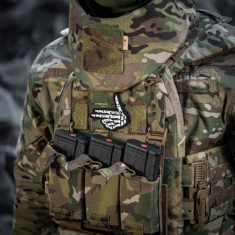 Patch Schelet Shooter M-Tac - Neagra, Fosforescent, Velcro