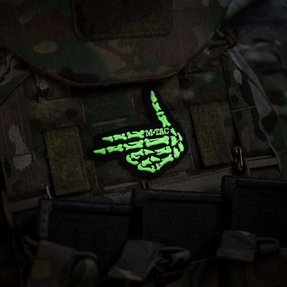 Patch Schelet Shooter M-Tac - Neagra, Fosforescent, Velcro