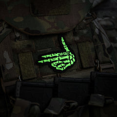 Patch Schelet Shooter M-Tac - Neagra, Fosforescent, Velcro