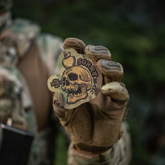 Patch Sorry M-Tac - Multicam/Coyote, Umor Tactic și Patriotism
