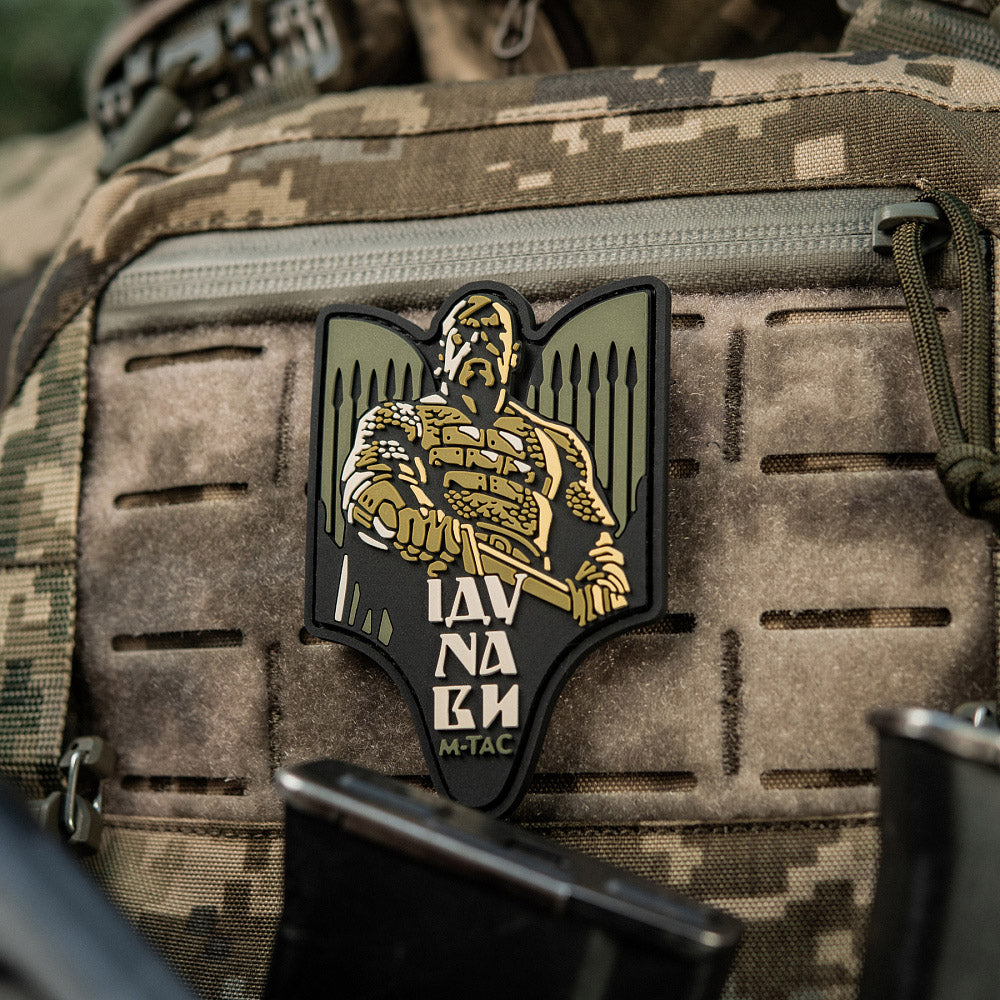 Patch Sviatoslav M-Tac PVC – "Vin asupra ta!" Olive