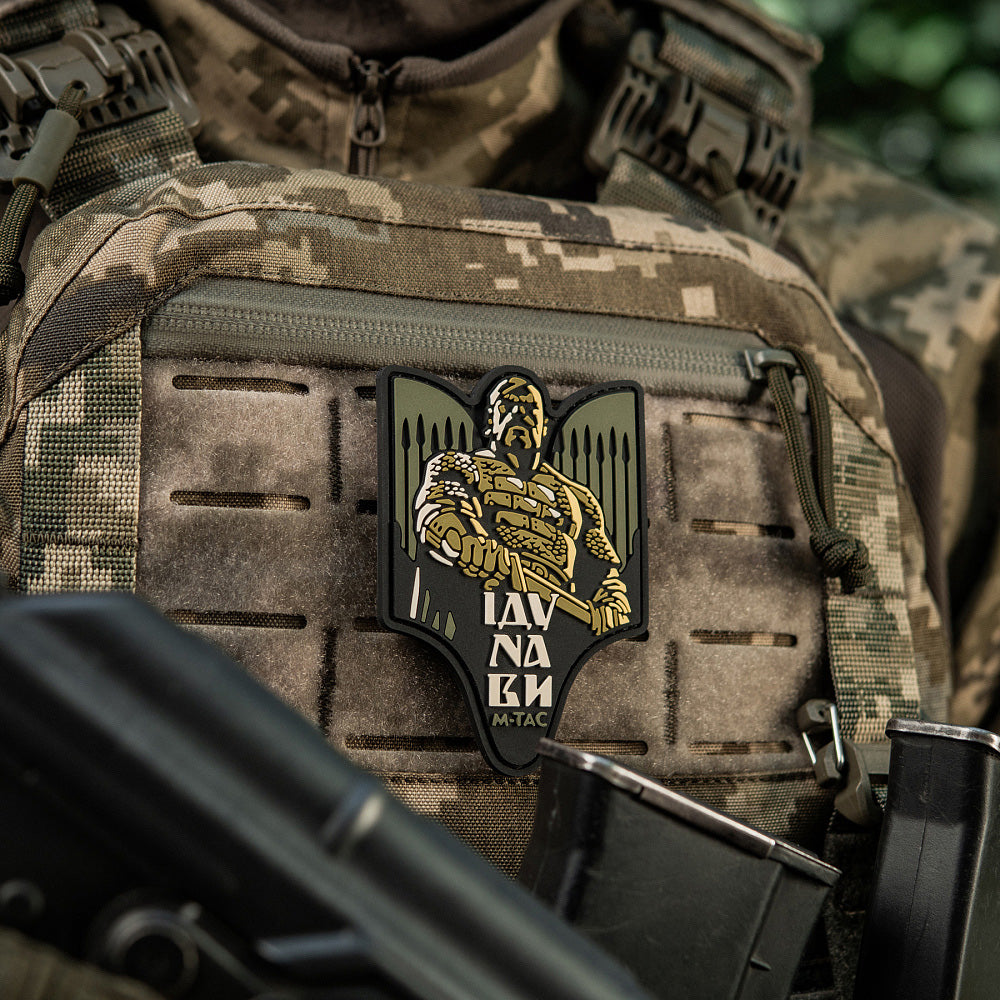 Patch Sviatoslav M-Tac PVC – "Vin asupra ta!" Olive