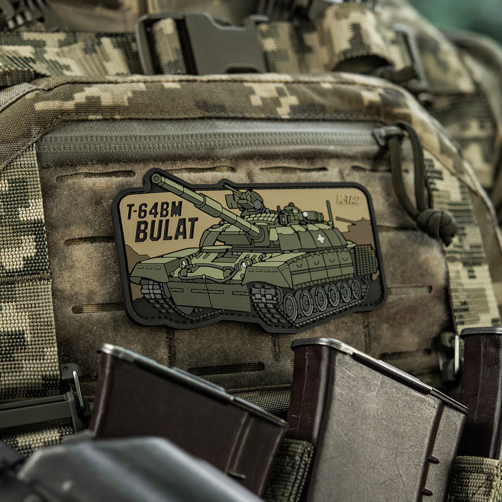 Patch T-64 Bulat M-Tac - PVC 3D, Cu Velcro