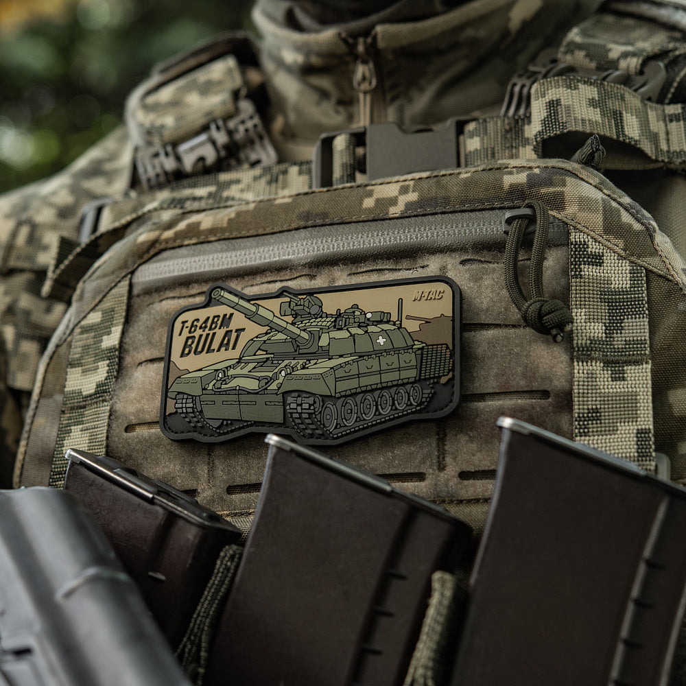 Patch T-64 Bulat M-Tac - PVC 3D, Cu Velcro