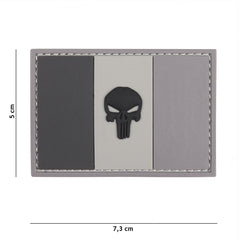 Patch Tactic 3D PVC Punisher Franța Gri/Negru - Exprimă-ți Forța
