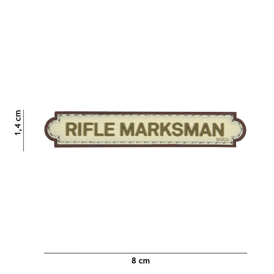 Patch Tactic 3D PVC Rifle Marksman Beige - Exprimă-ți Abilitatea