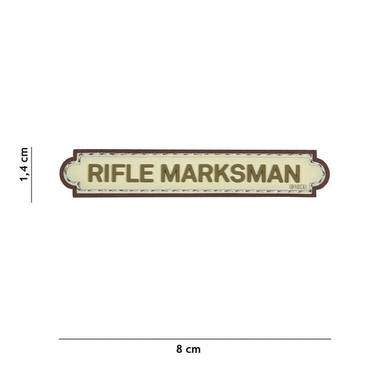 Patch Tactic 3D PVC Rifle Marksman Beige - Exprimă-ți Abilitatea