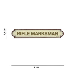 Patch Tactic 3D PVC Rifle Marksman Beige - Exprimă-ți Abilitatea