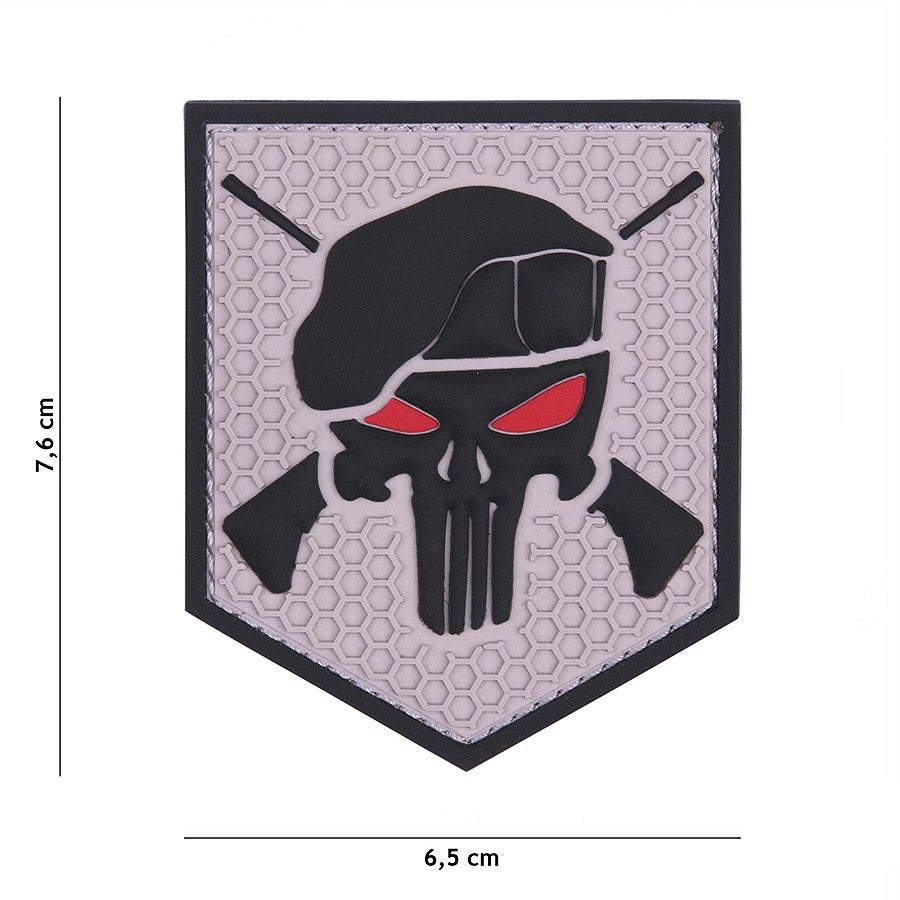 Patch Tactical Commando Punisher Gri - Afirmă-ți Atitudinea