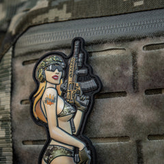 Patch Tactical Girl #4 M-Tac PVC - Dublă Acțiune, Stil Pin-Up