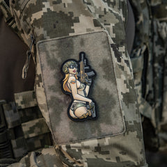 Patch Tactical Girl #4 M-Tac PVC - Dublă Acțiune, Stil Pin-Up
