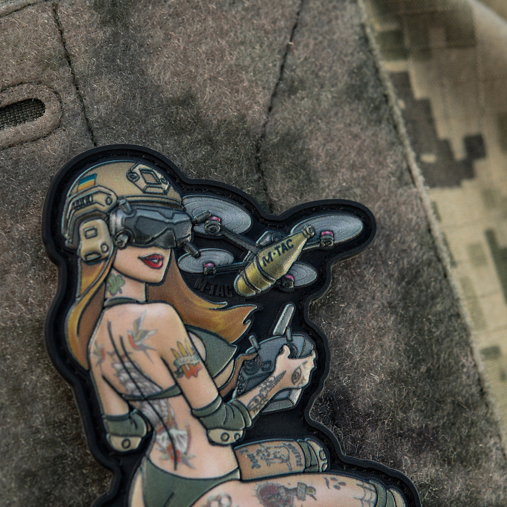 Patch Tactical Girl #6 PVC M-Tac Hooligan - Forța Feminină pe Echipament