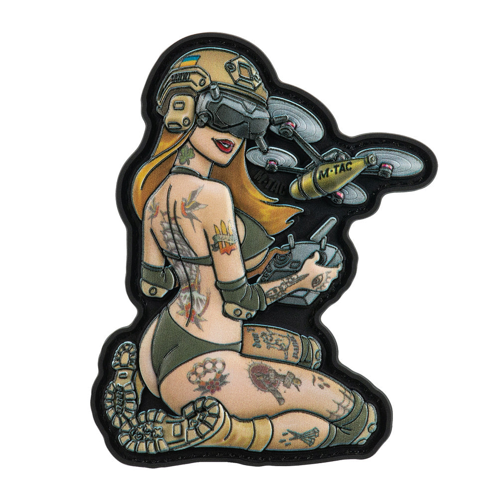 Patch Tactical Girl #6 PVC M-Tac Hooligan - Forța Feminină pe Echipament