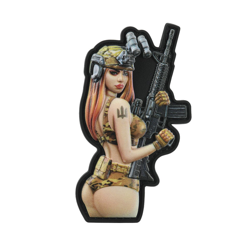Patch Tactical Girl #8 Trizub M-Tac - Stil Pin-Up și Determinare