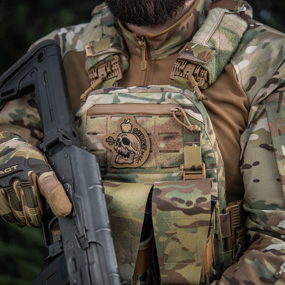 Patch Tactical SORRY M-Tac - Craniu & Măr, Coyote