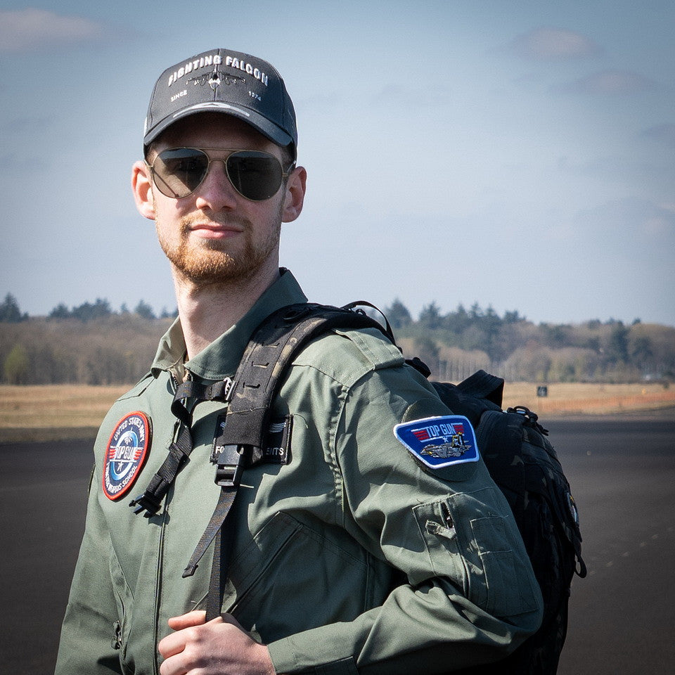 Patch Textil Top Gun Trapezium Albastru - Afirmă-ți Spiritul Aviatic