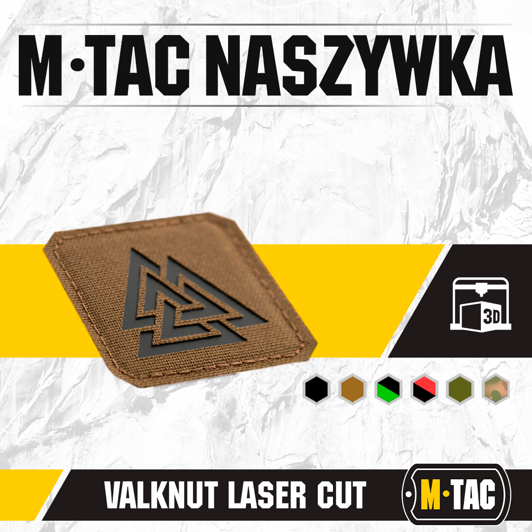 Patch Valknut Laser Cut M-Tac - Coyote/Negru, Cordura 500D