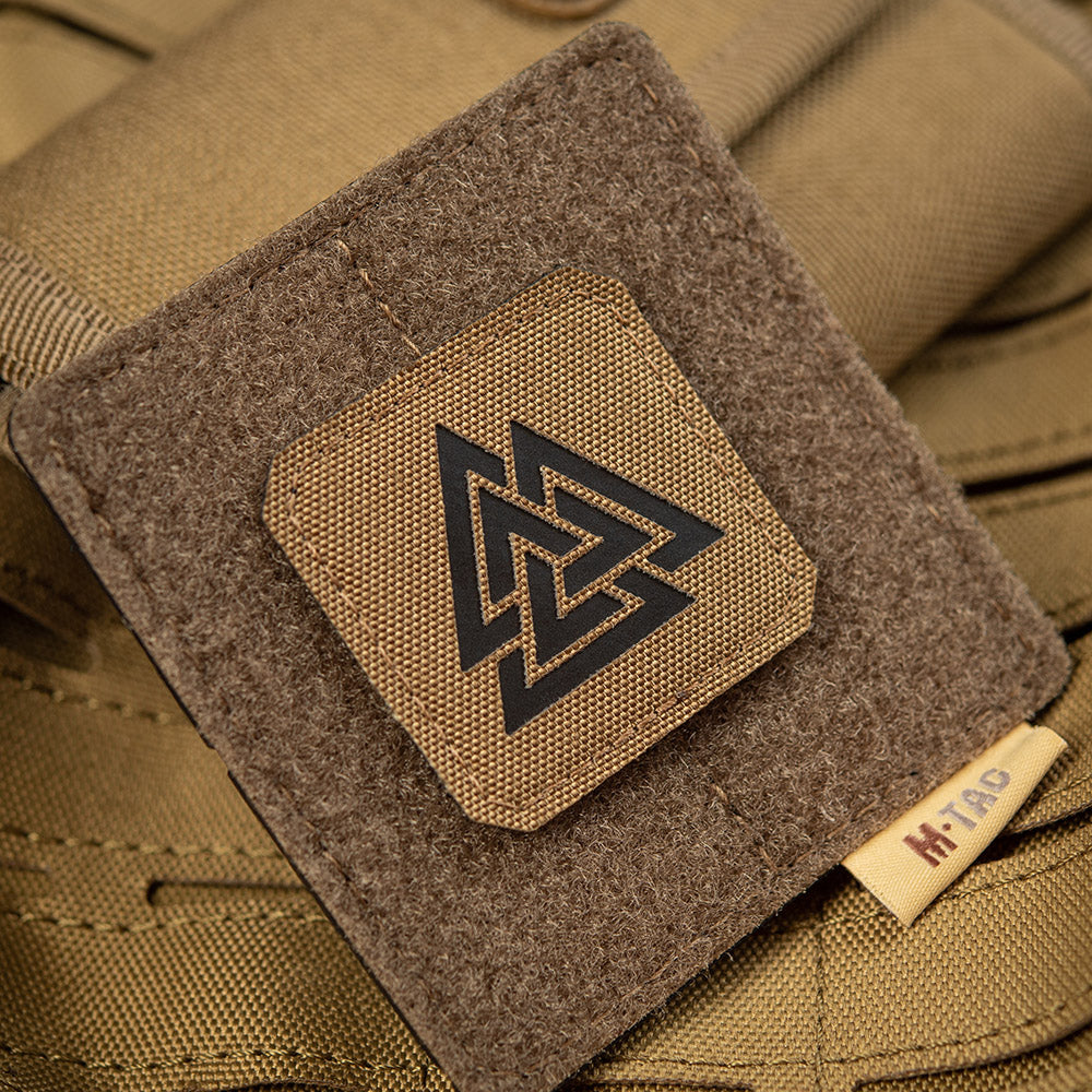 Patch Valknut Laser Cut M-Tac - Coyote/Negru, Cordura 500D