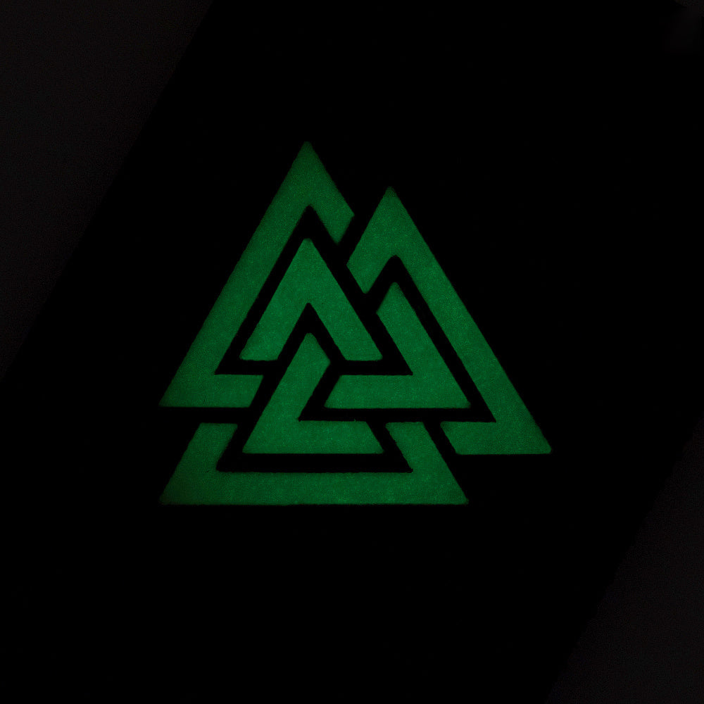 Patch Valknut Orizontal M-Tac - Negru/GID (Glow-in-the-Dark)