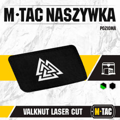 Patch Valknut Orizontal M-Tac - Negru/GID (Glow-in-the-Dark)