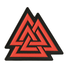Patch Valknut PVC M-Tac - Negru/Roșu, Simbol Magic Nordic