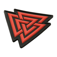 Patch Valknut PVC M-Tac - Negru/Roșu, Simbol Magic Nordic