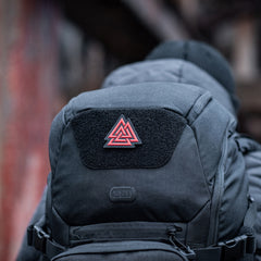 Patch Valknut PVC M-Tac - Negru/Roșu, Simbol Magic Nordic