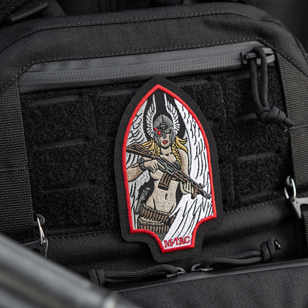 Patch Valkyrie M-Tac - Broderie Neagră/Roșie, Inspirat din Mitologie