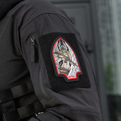 Patch Valkyrie M-Tac - Broderie Neagră/Roșie, Inspirat din Mitologie