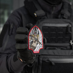 Patch Valkyrie M-Tac - Broderie Neagră/Roșie, Inspirat din Mitologie