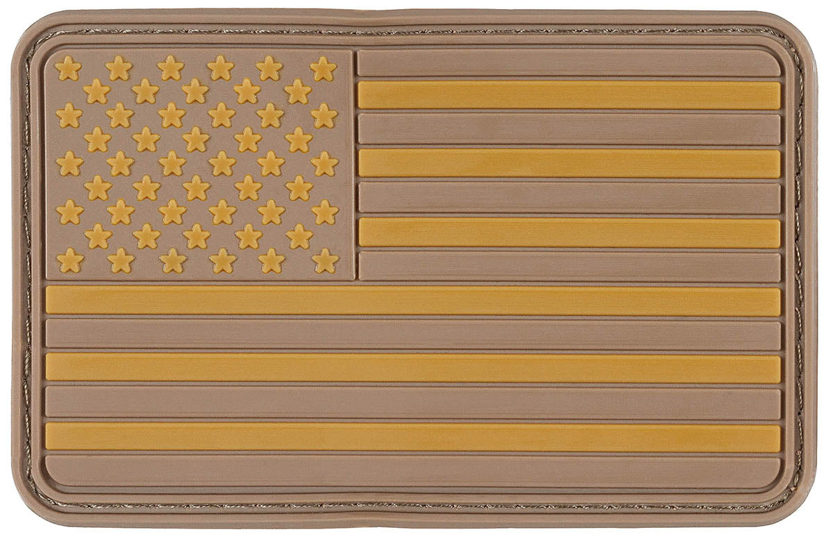 Patch Velcro Klettabzeichen USA Desert MFH - 8x5 cm, Cauciuc