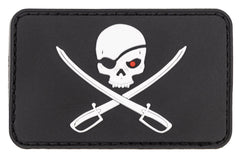 Patch Velcro "Skull with Swords" Negru MFH - 8x5 cm, Cauciuc