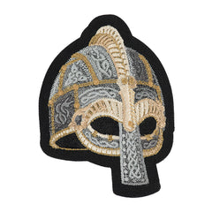 Patch Viking Helmet M-Tac - Putere și Curaj, Broderie Neagră