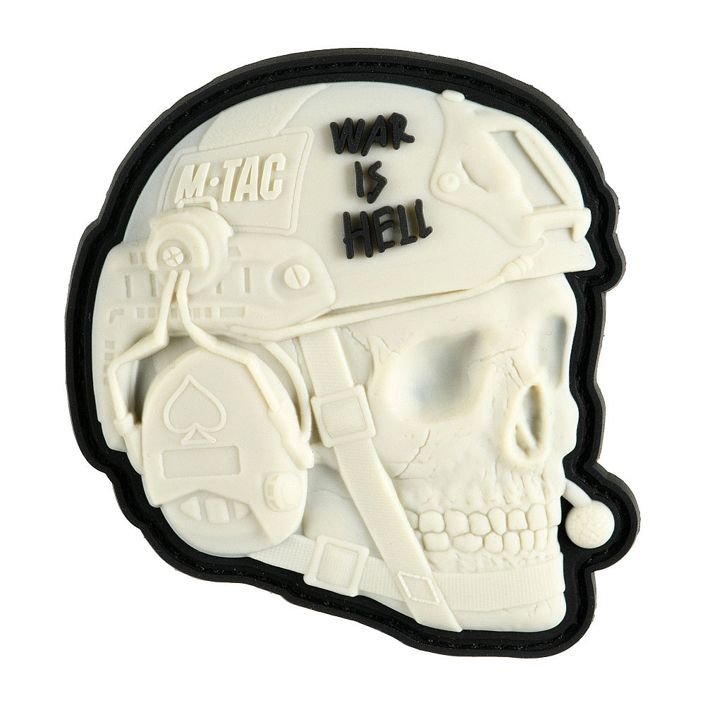 Patch War is Hell 3D PVC M-Tac - Alb, Mesaj Puternic
