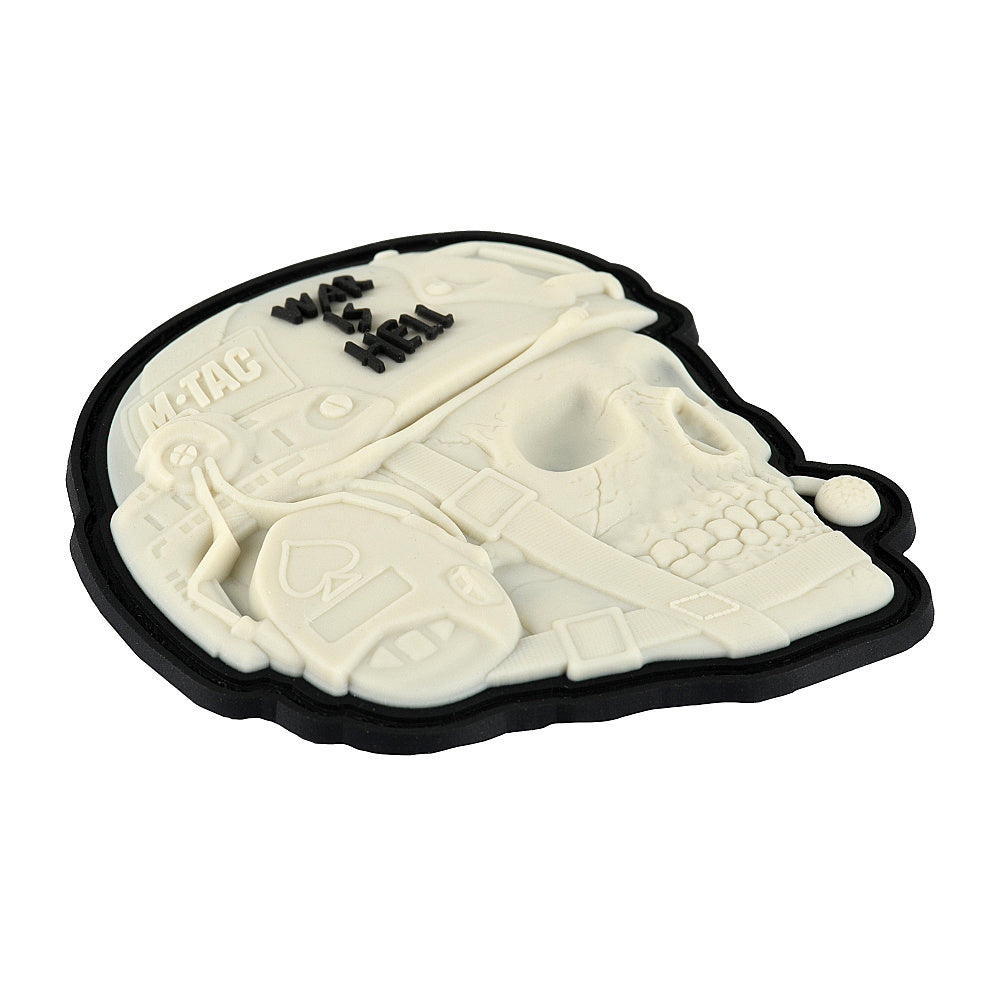 Patch War is Hell 3D PVC M-Tac - Alb, Mesaj Puternic