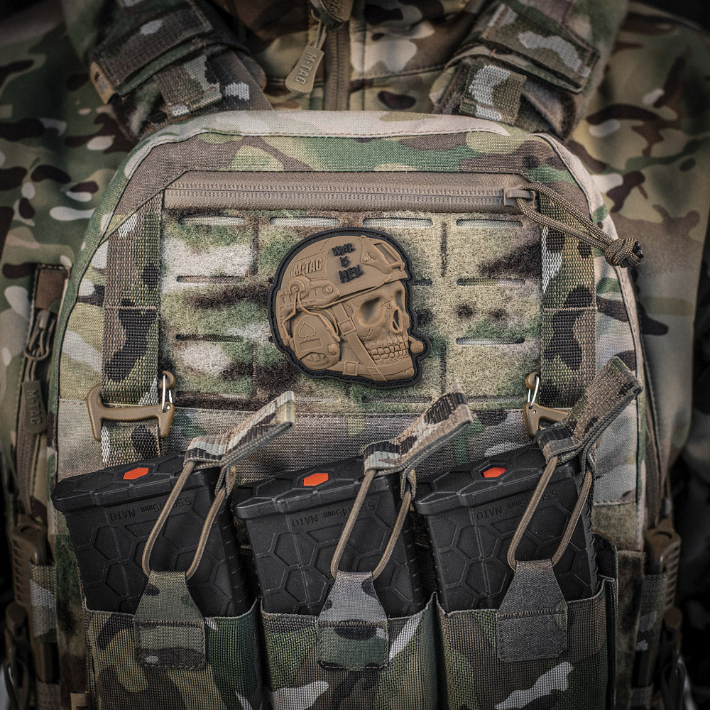 Patch War is Hell 3D PVC M-Tac - Coyote, Mesaj Puternic