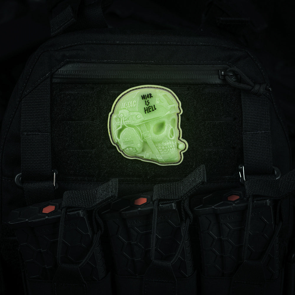 Patch War is Hell 3D PVC M-Tac - Negru/Fosforescent