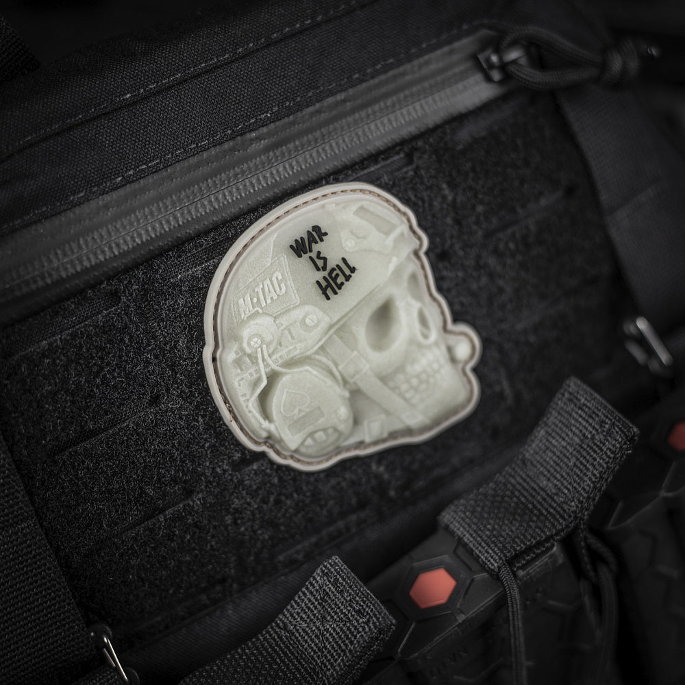 Patch War is Hell 3D PVC M-Tac - Negru/Fosforescent