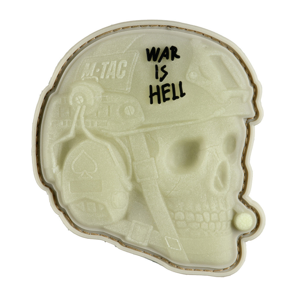 Patch War is Hell 3D PVC M-Tac - Negru/Fosforescent