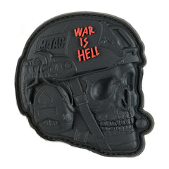 Patch War is Hell 3D PVC M-Tac - Negru, Moral, Autocolant Velcro