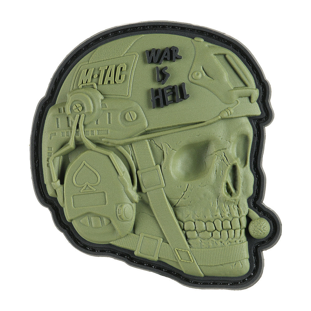 Patch War is Hell 3D PVC M-Tac - Olive, Moral și Rezistență