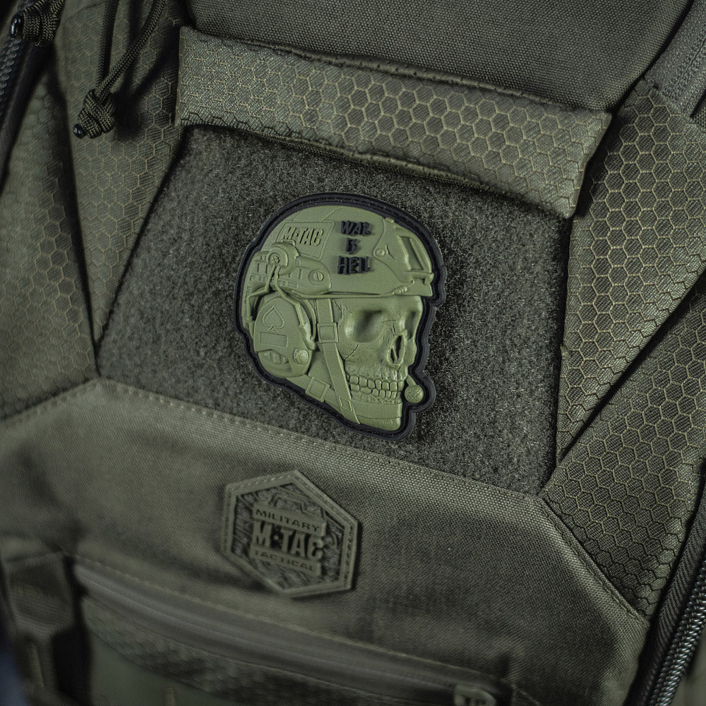Patch War is Hell 3D PVC M-Tac - Olive, Moral și Rezistență