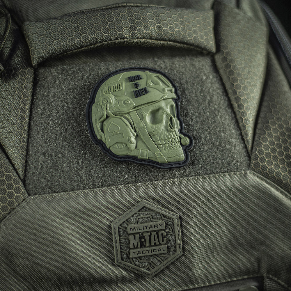 Patch War is Hell 3D PVC M-Tac - Olive, Moral și Rezistență