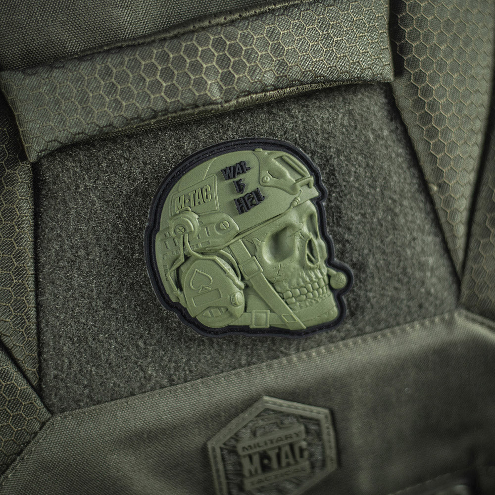 Patch War is Hell 3D PVC M-Tac - Olive, Moral și Rezistență