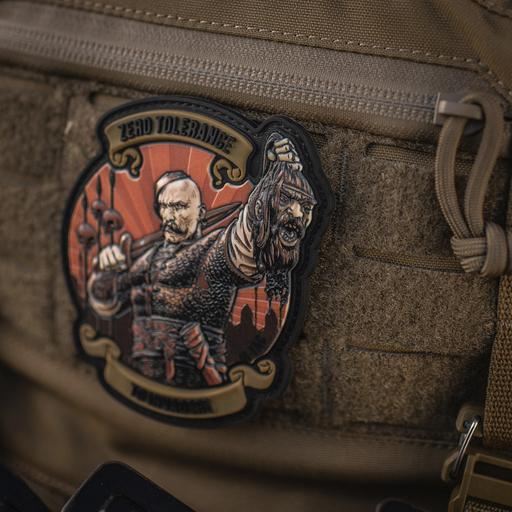 Patch Zero Tolerance M-Tac - Coyote/Negru, "Toleranță Zero" Inva-zilor